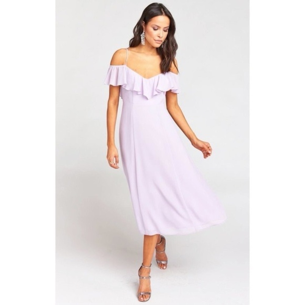 Show Me Your Mumu Camilla Dress in Violet Chiffon (Size S)